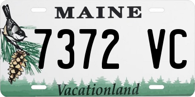 ME license plate 7372VC