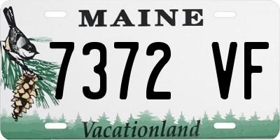 ME license plate 7372VF