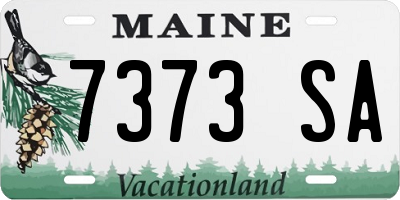 ME license plate 7373SA