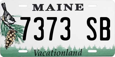 ME license plate 7373SB