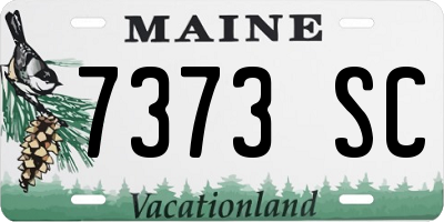 ME license plate 7373SC