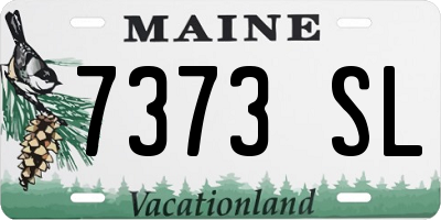 ME license plate 7373SL