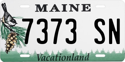ME license plate 7373SN