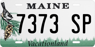 ME license plate 7373SP