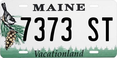 ME license plate 7373ST