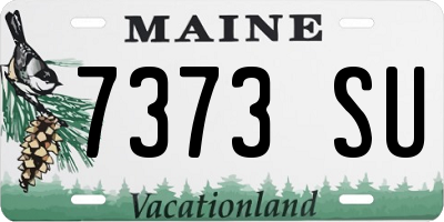 ME license plate 7373SU