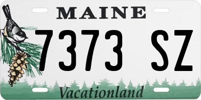 ME license plate 7373SZ