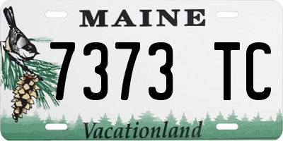 ME license plate 7373TC