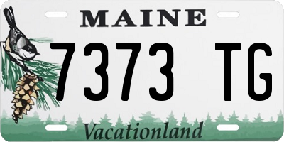 ME license plate 7373TG