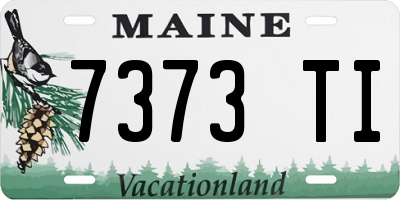 ME license plate 7373TI