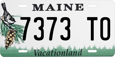 ME license plate 7373TO