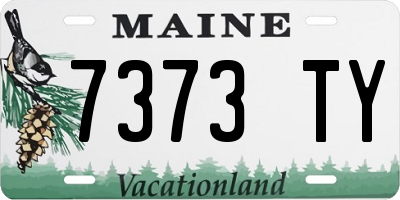 ME license plate 7373TY