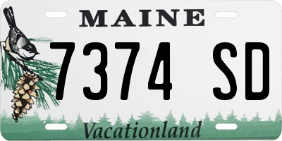 ME license plate 7374SD