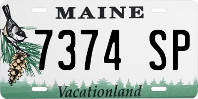 ME license plate 7374SP