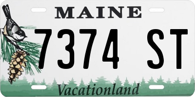 ME license plate 7374ST
