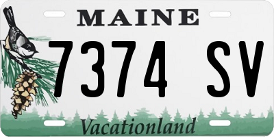 ME license plate 7374SV