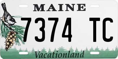 ME license plate 7374TC