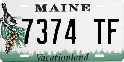 ME license plate 7374TF