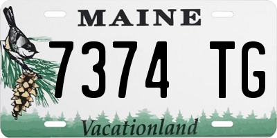 ME license plate 7374TG