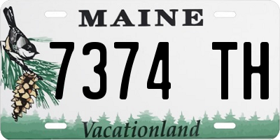 ME license plate 7374TH