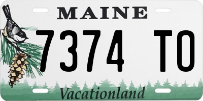ME license plate 7374TO