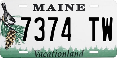 ME license plate 7374TW