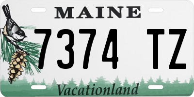 ME license plate 7374TZ