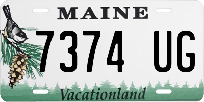 ME license plate 7374UG