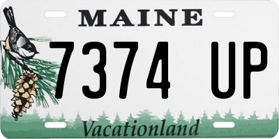 ME license plate 7374UP