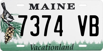 ME license plate 7374VB