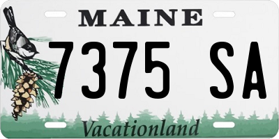 ME license plate 7375SA