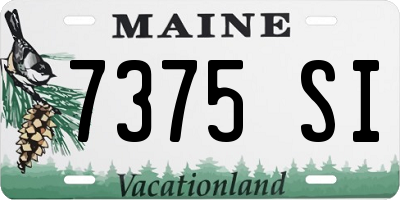 ME license plate 7375SI