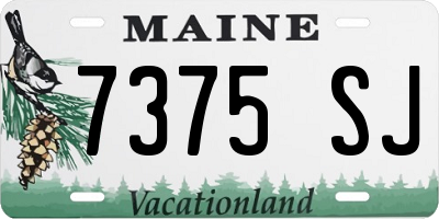 ME license plate 7375SJ