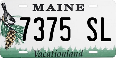 ME license plate 7375SL