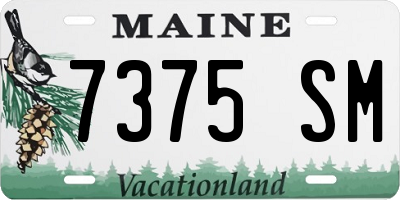 ME license plate 7375SM