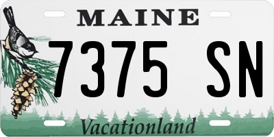 ME license plate 7375SN