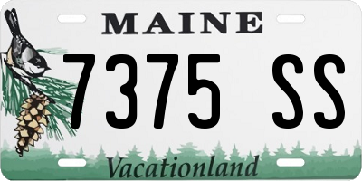 ME license plate 7375SS
