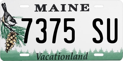 ME license plate 7375SU