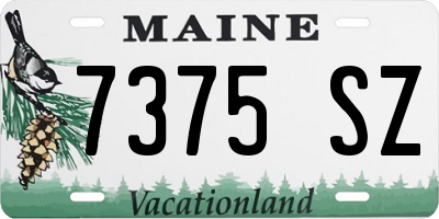 ME license plate 7375SZ