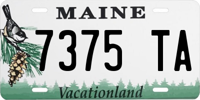 ME license plate 7375TA