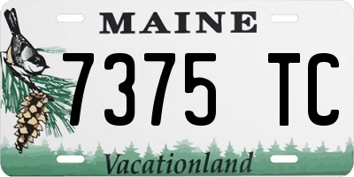 ME license plate 7375TC