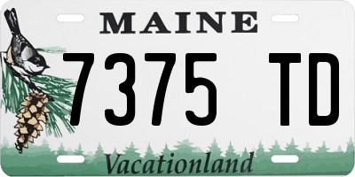 ME license plate 7375TD
