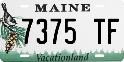 ME license plate 7375TF