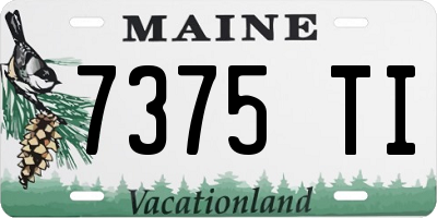 ME license plate 7375TI