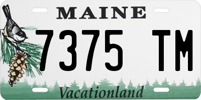 ME license plate 7375TM