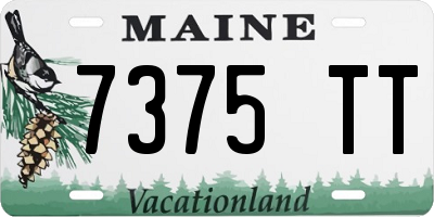ME license plate 7375TT