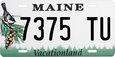 ME license plate 7375TU