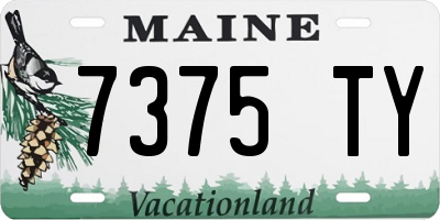 ME license plate 7375TY