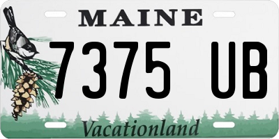 ME license plate 7375UB