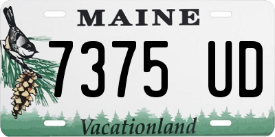 ME license plate 7375UD